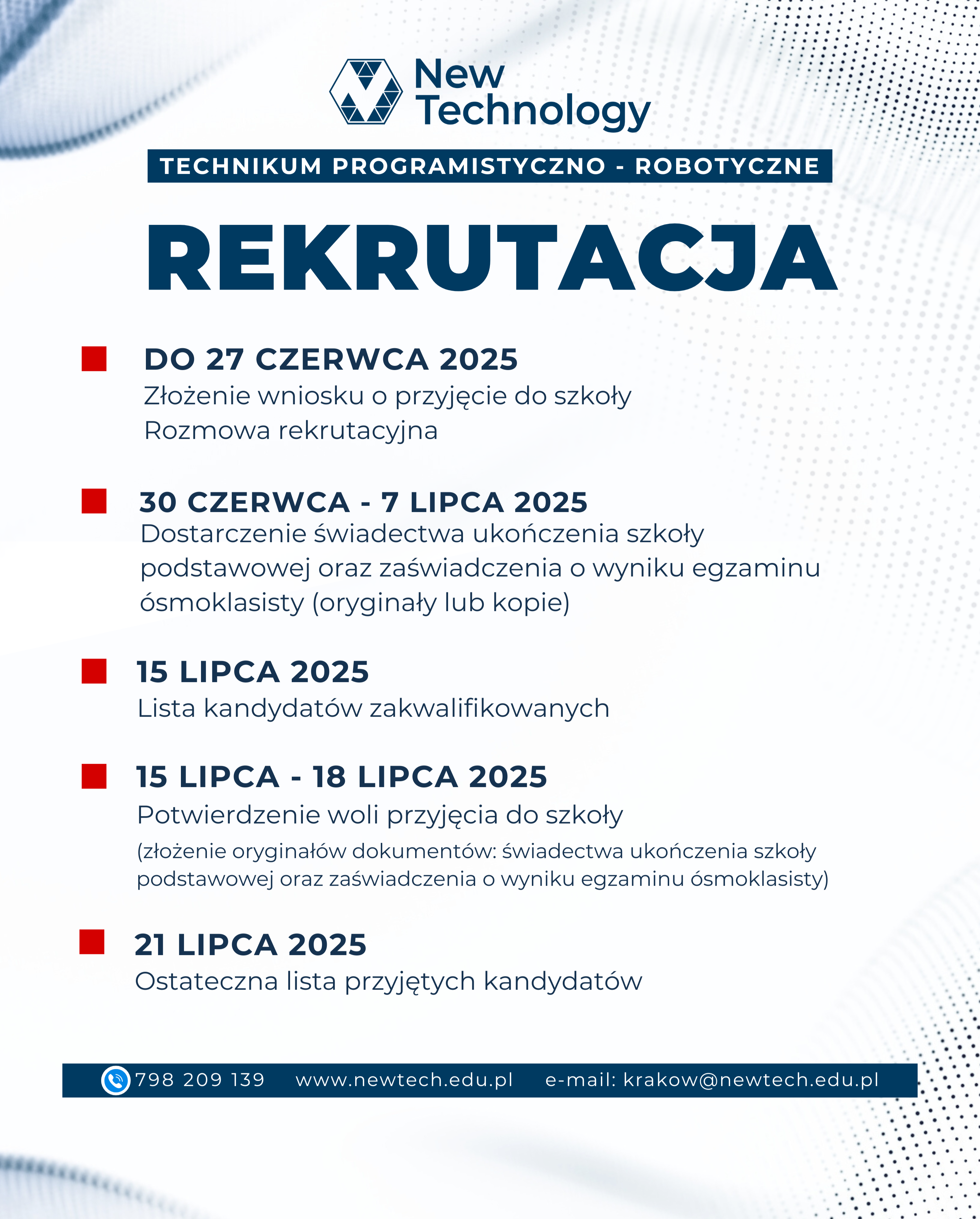 newtech kraków nabór